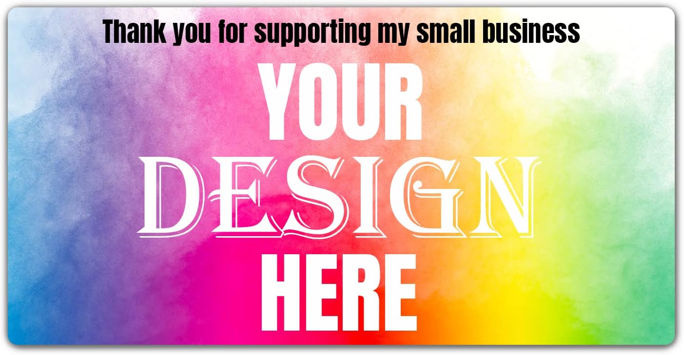 100-500 Custom Stickers Personalized Labels, Customized Stickers with Any Image Logo and Text. Custom Stickers for Business LogoThank You Labels,etc. (Rectangle,5X4 Inch)