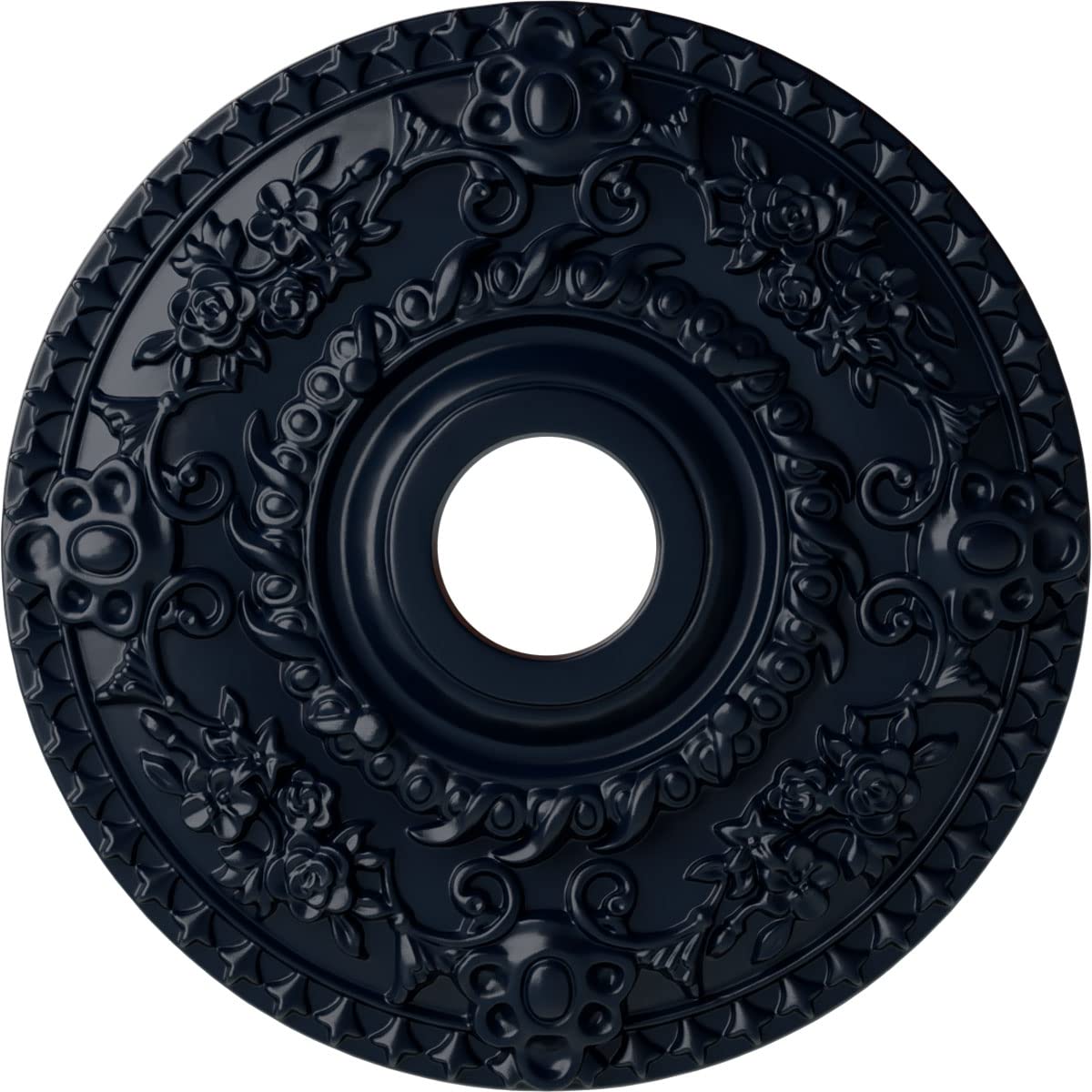 Ekena Millwork Cm18Romdf Rose Ceiling Medallion, Midnight Dream