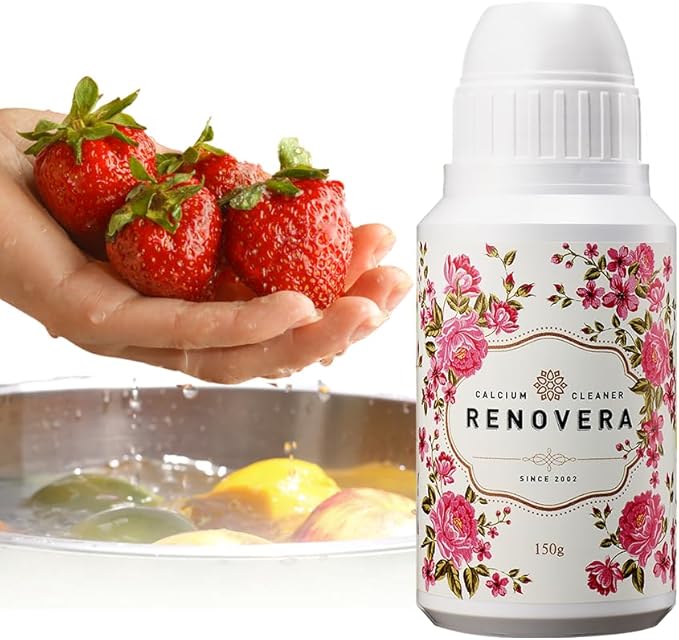 Fruit & Vegetable Wash | 1 Bottle Lasts 1 Year, Gentle Enough for Baby Food, Single Ingredient, Removes Residues, Calcium Helps Keep Produce Fresh 20x Longer