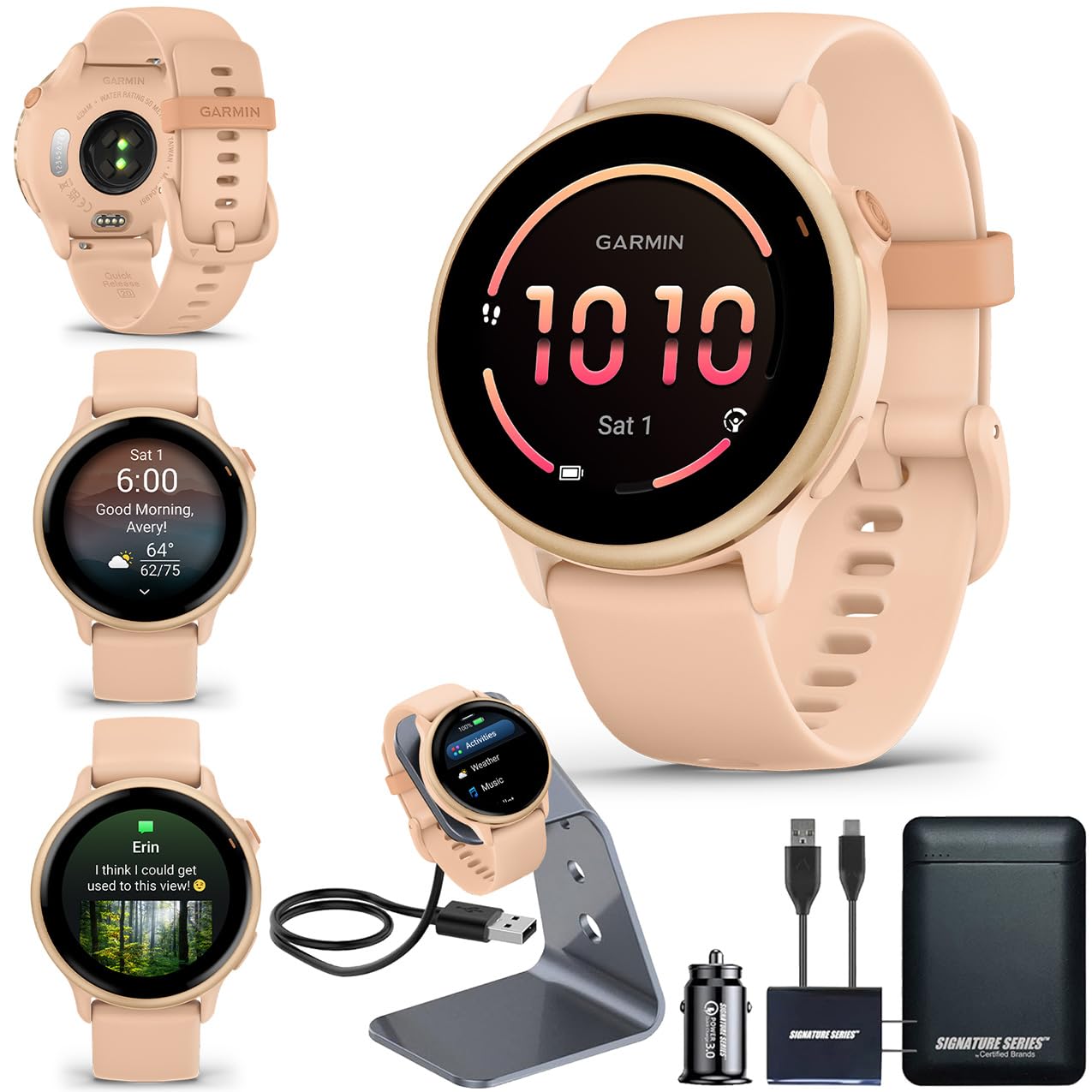 Garmin Vivoactive 6 Gps Smartwatch With Amoled Display, Pink Dawn | Advanced Health And Fitness Features, Up To 11 Day Battery,