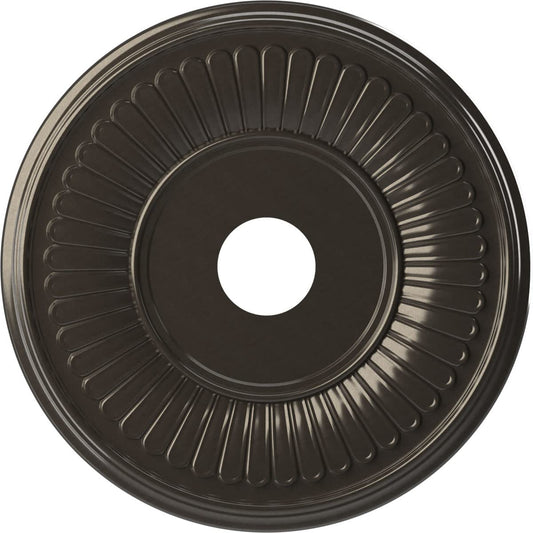 Ekena Millwork Cmp19Becch Berkshire Thermoformed Pvc Ceiling Medallion (Fits Canopies Up To 8 3/8), 19Od X 3 1/2Id X 1P, Metalli