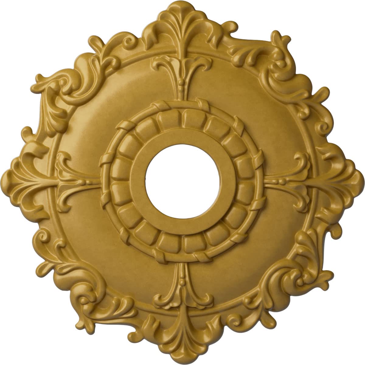 Ekena Millwork Cm18Rligs Riley Ceiling Medallion, 18 Od X 3 1/2 Id X 1 1/2 P, Iridescent Gold