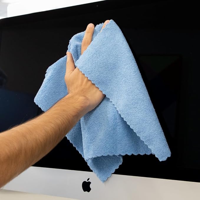 Arkwright Smart Rags in Box - (Pack of 50) Lint Free, Large Microfiber Cleaning Cloth, Scratch & Streak-Free, Dispensable Wash Towels for Cars, Kitchen, and Window Glass, Blue