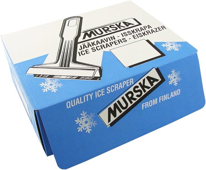 Car Ice Scraper Brass Blade - Fast, Effortless, efficient & Easy - Brass Ice Scrapers for Car Windshield Ice Scraper - Brass Ice Scraper for Car - Original Murska from Europe - Winter A054 Black Gray