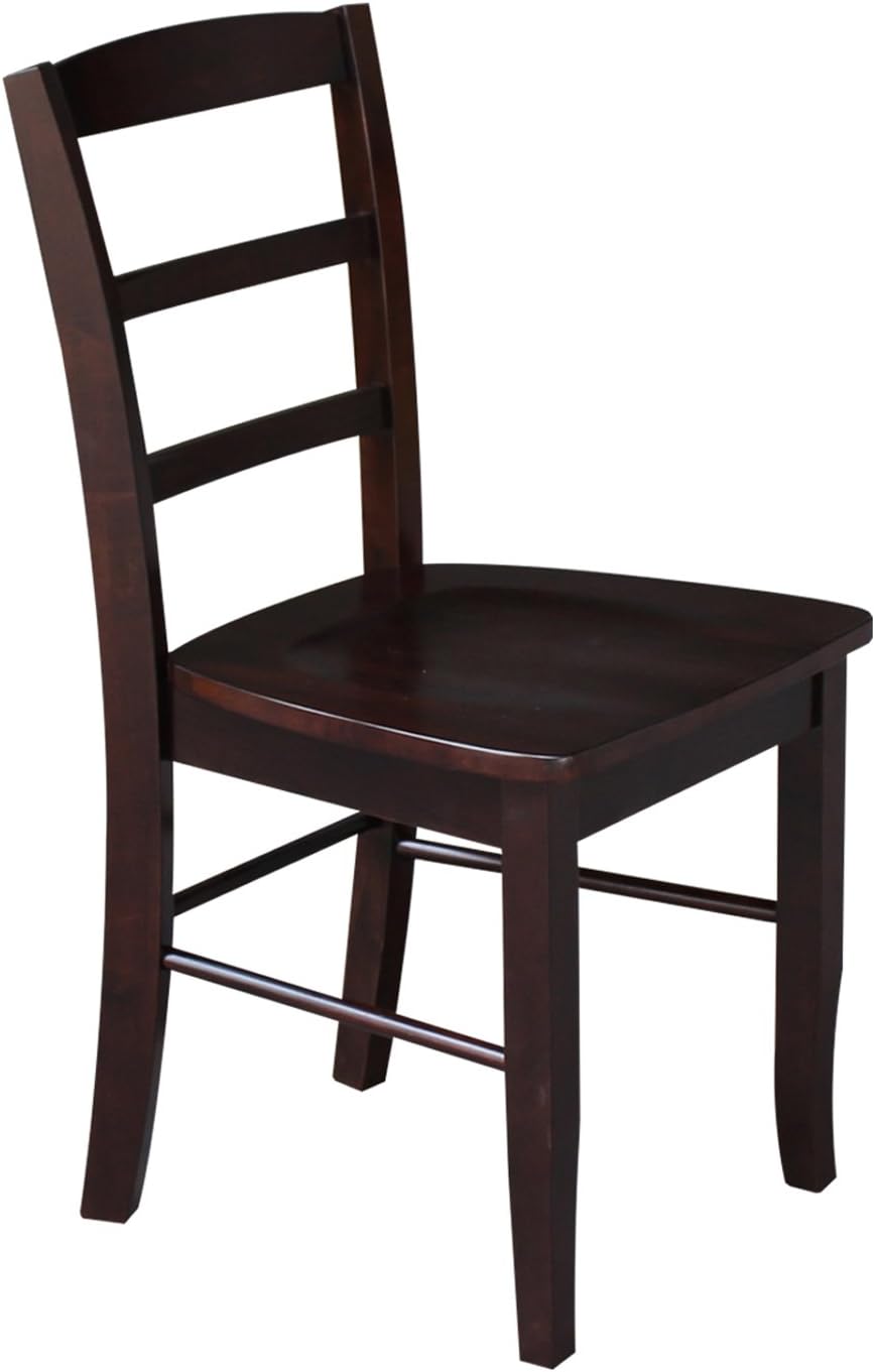International Concepts Madrid Ladder Back Chair, Java, Rich Mocha