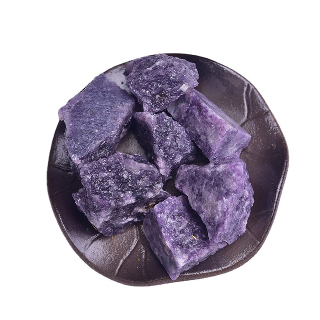 Lepidolite Raw Crystals, Large 1.25-2.0" Healing Crystals Natural Rough Stones Crystal for Tumbling, Cabbing, Fountain Rocks, Decoration, Polishing, Wire Wrapping, Wicca & Reiki