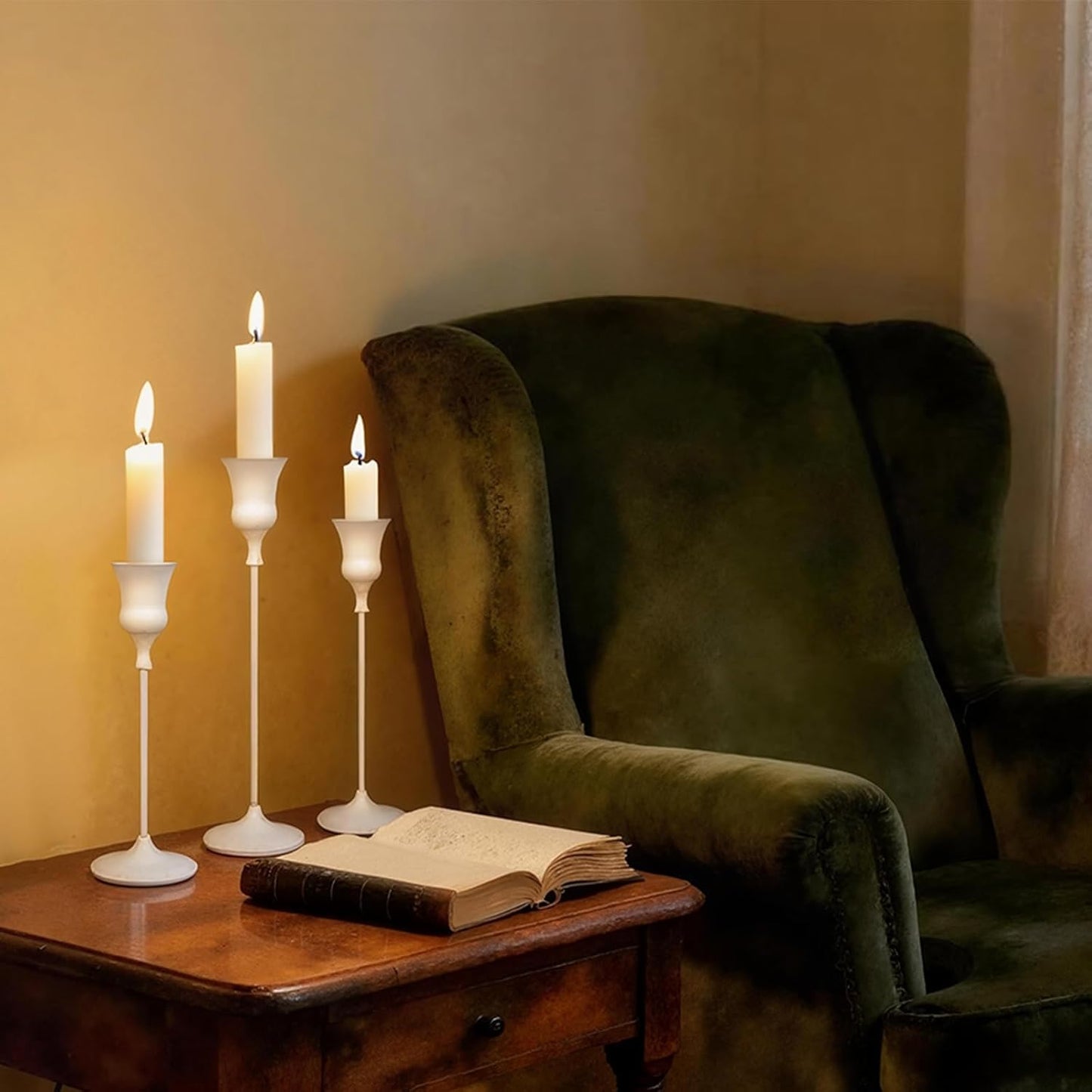 Candlestick Holders White, 6 Packs Taper Candle Holder for Candlesticks, Candle Sticks Holder Decor for Home Decor