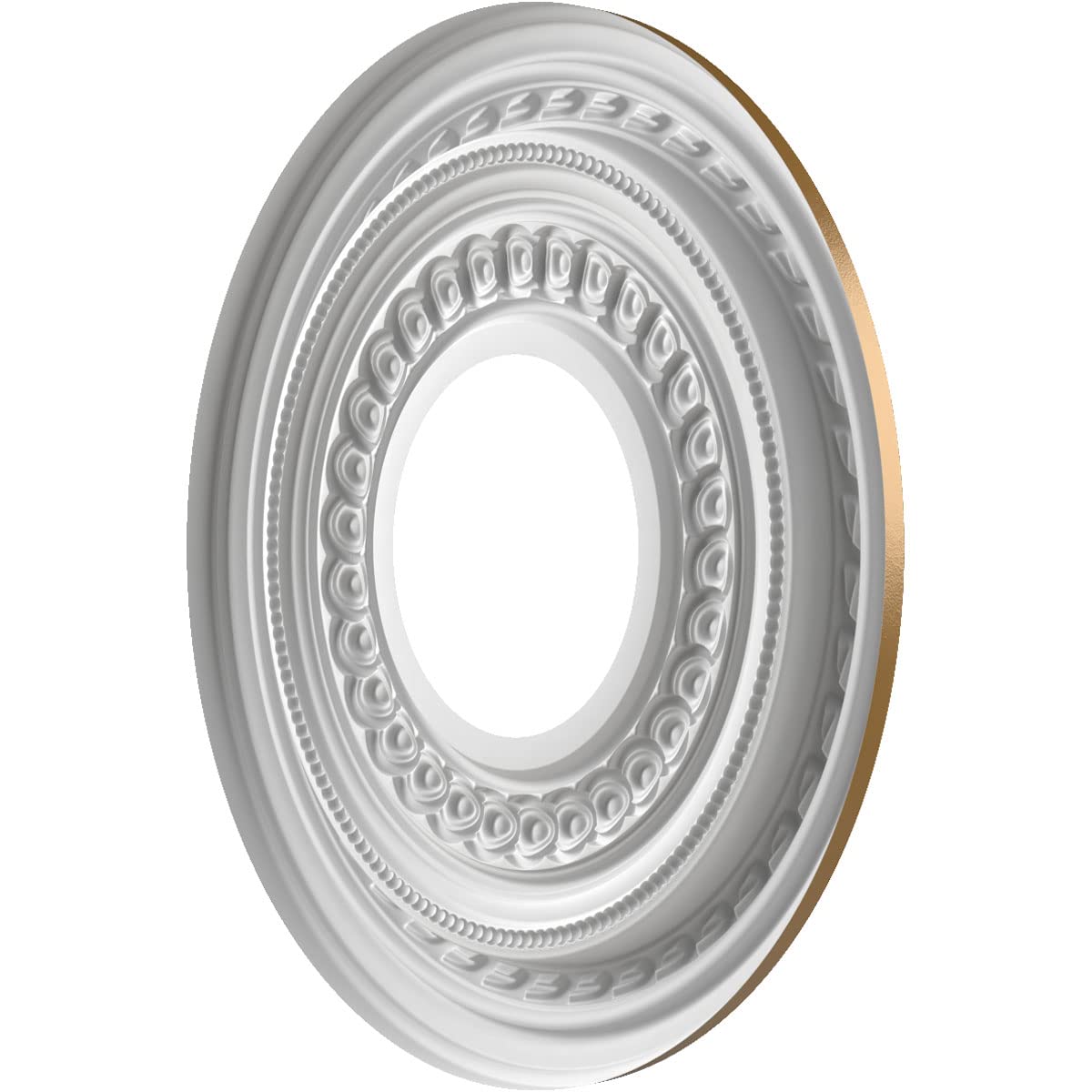 Ekena Millwork Cmp10Cocgh Cole Thermoformed Pvc Ceiling Medallion (Fits Canopies Up To 4 1/4), 10Od X 3 1/2Id X 3/4P, Metallic G