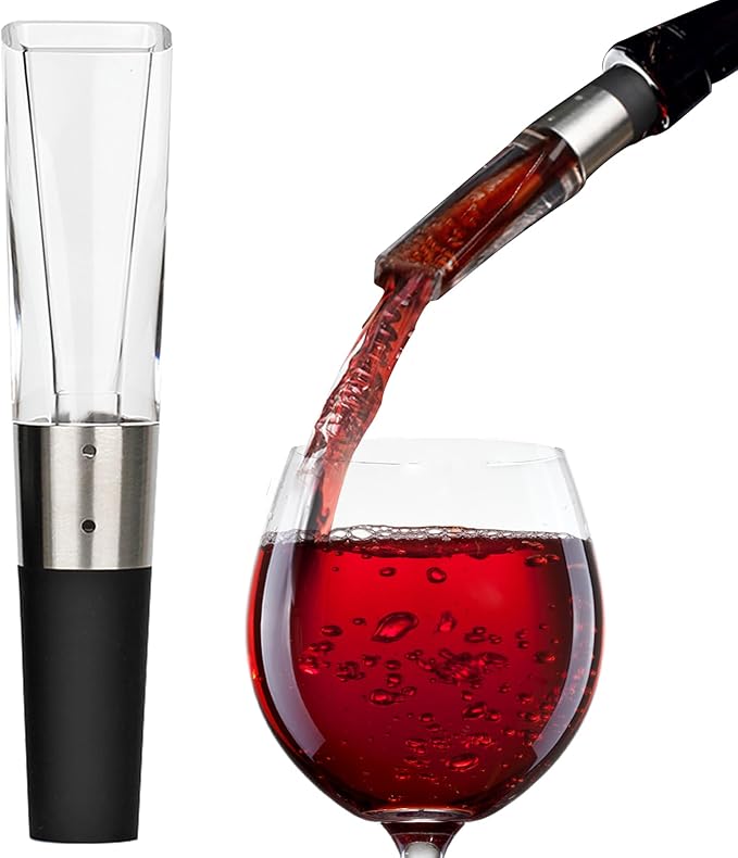 Wine Aerator & Wine Pourer Dual Function with Leak-Proof Design, Universal Fit, Instant Red Wine Flavor Enhancer, Wine Tool Gift for Wine Lovers