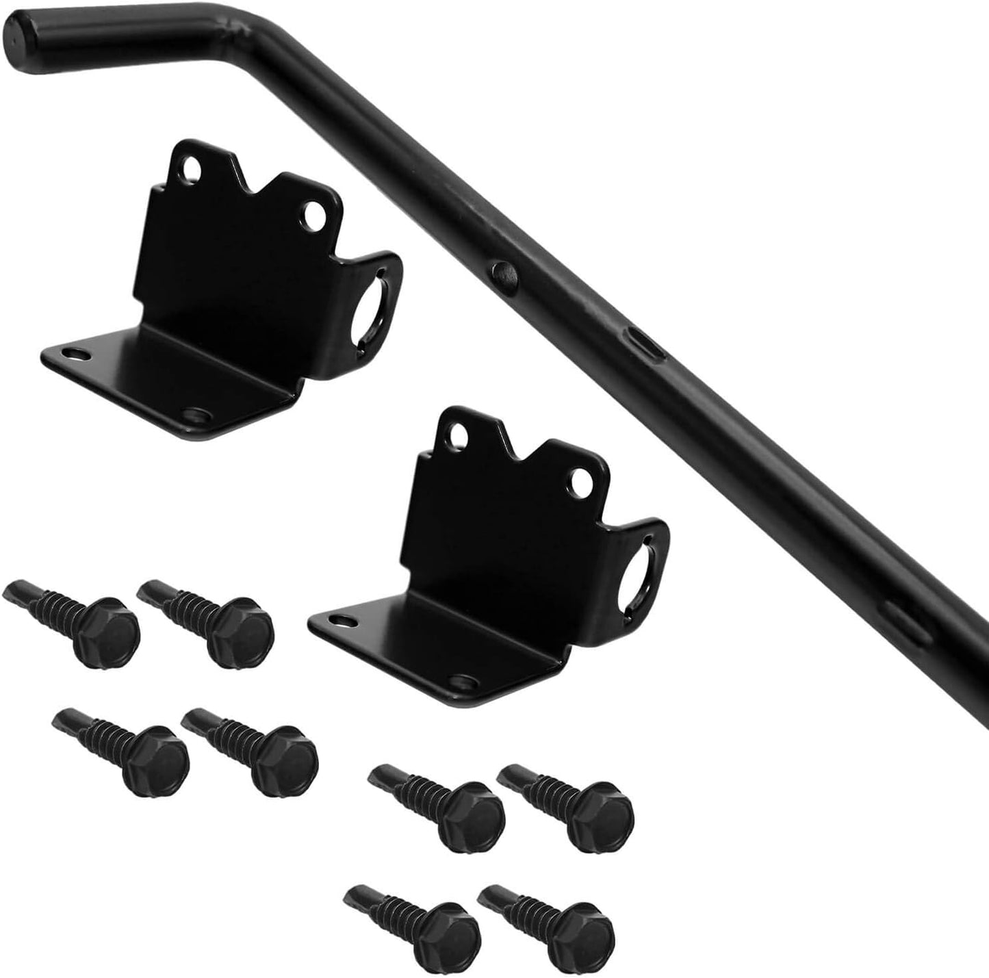 Vinyl Fence Drop Rod - Black Cane Bolt for Securing Double Gates - Powder Coated Hardware