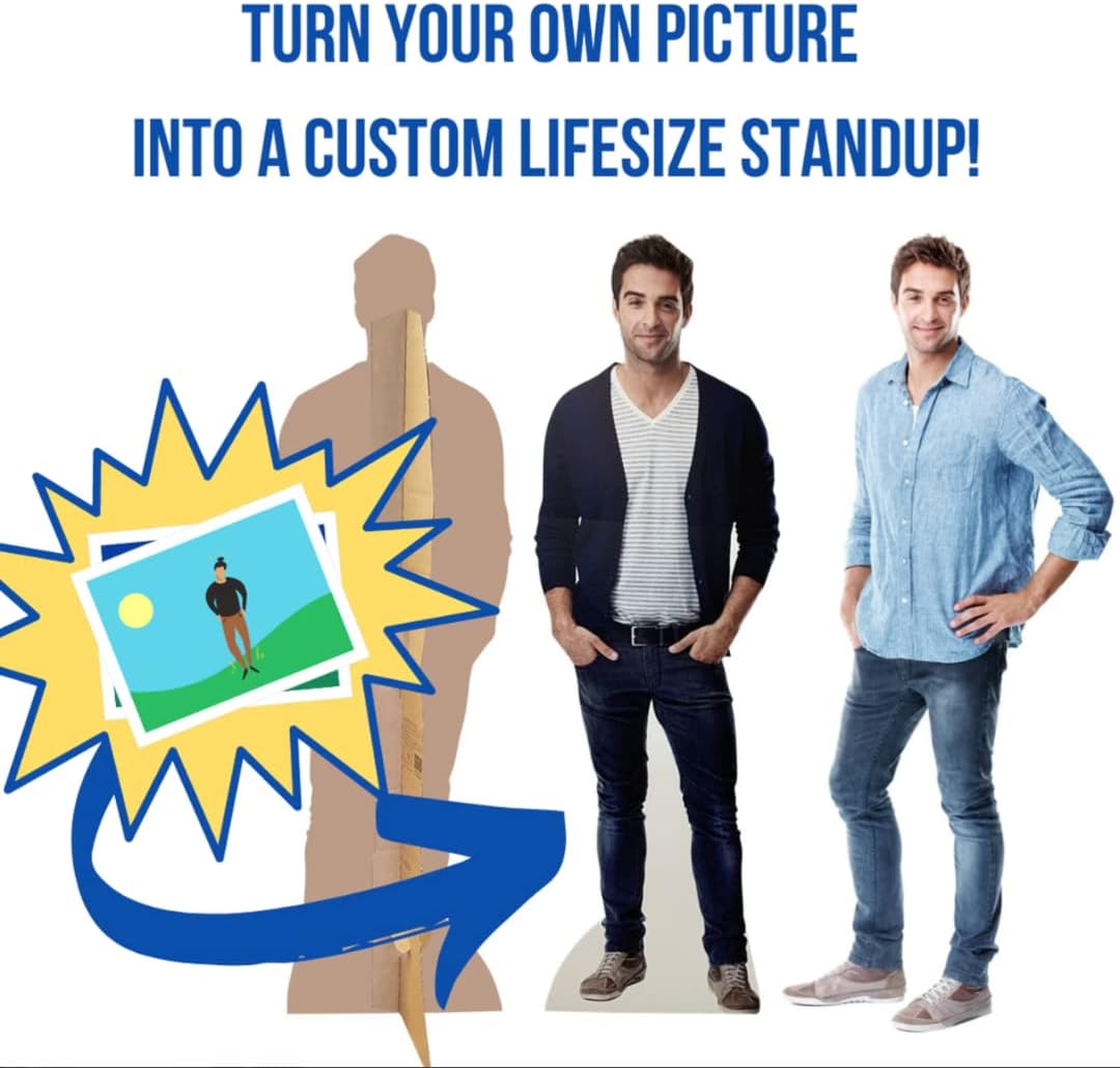 Custom Life Size Coroplast Cutout - Personalized High Resolution Stand Up Custom Cutout Upload Your Own Photo - Perfect for Wedding & Birthday, 1ft to 6ft (Coroplast), Multi Color