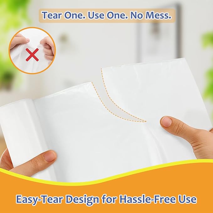 4 Gallon Strong Tie-Top Small Trash Bags 120 Count, fit 15 Liter Mini Waste Basket, 3 Gallon 4 Gallon Unscented Plastic Garbage Bags Can Liners for Home Office Kitchen Bathroom Bedroom, White