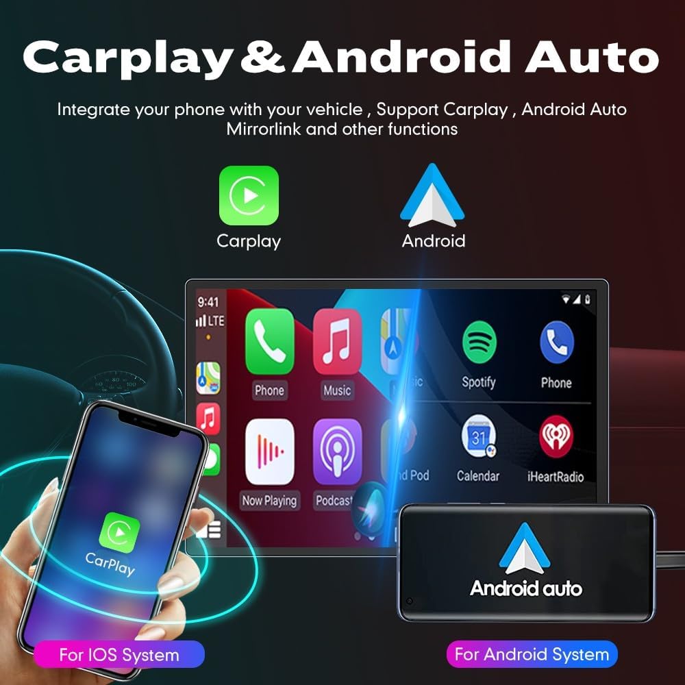 Kunfine CarPlay Android Auto Navigation Stereo GPS Radio Reverse Camera Display 13.1" QLED Touchscreen Headunit Tablet Pad Media Player for Subaru Forester 2007-2013, if Applicable Octa Core 4G+64G