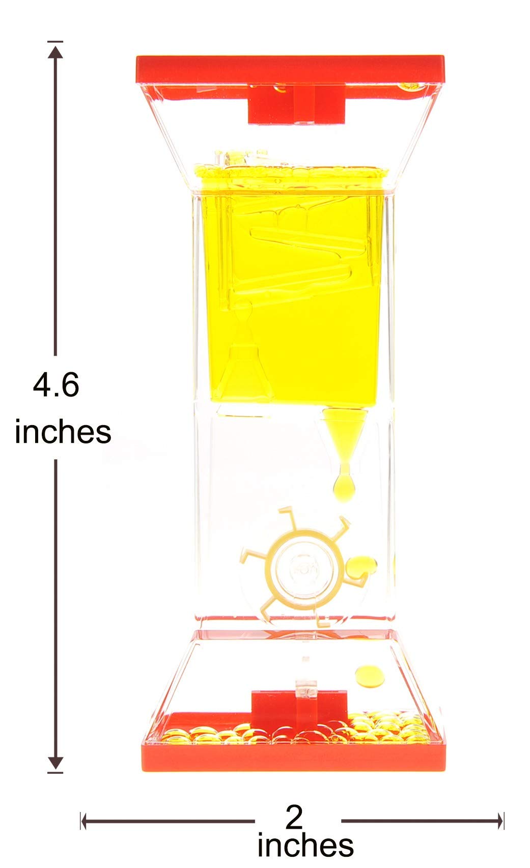 Az Trading & Import Tg01-Yellow Liquid Motion Bubbler, Multicolor