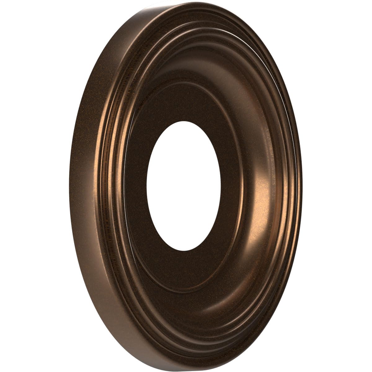 10Od X 3 1/2Id X 1 1/8P Traditional Thermoformed Pvc Ceiling Medallion (Fits Canopies Up To 5 1/2), Metallic Antique Brass