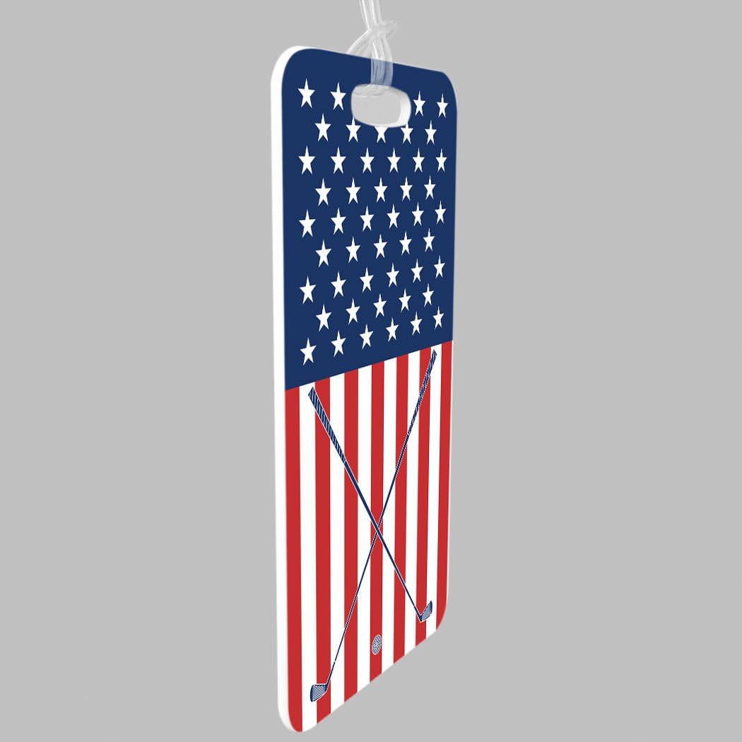ChalkTalkSPORTS Golf Luggage & Bag Tag | USA Golfer | No Personalization on Back | Medium
