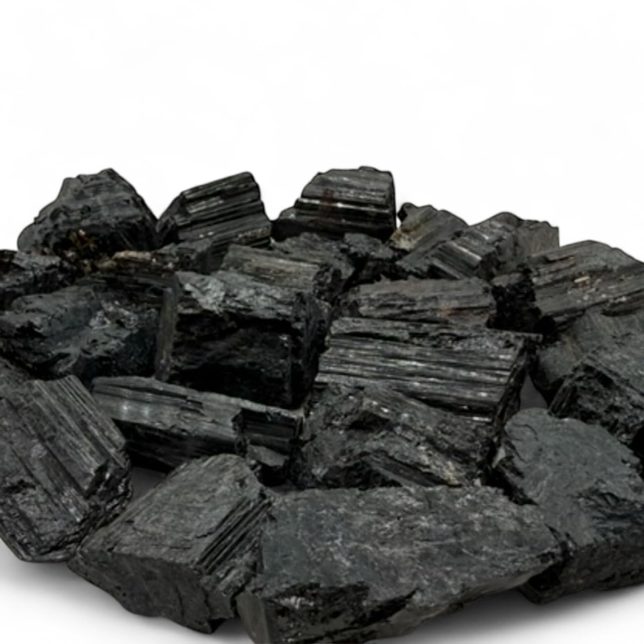 Rough Black Tourmaline Crystals - Raw Natural Black Tourmaline Stones Bulk - Crystal Healing (1-2", 5, units)