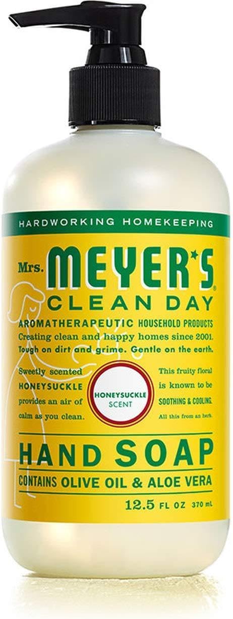 Mrs. MEYER'S CLEAN DAY Liquid Hand Soap Variety Pack 12.5 OZ Each, 3 Count (Geranium + Honeysuckle + Rosemary)