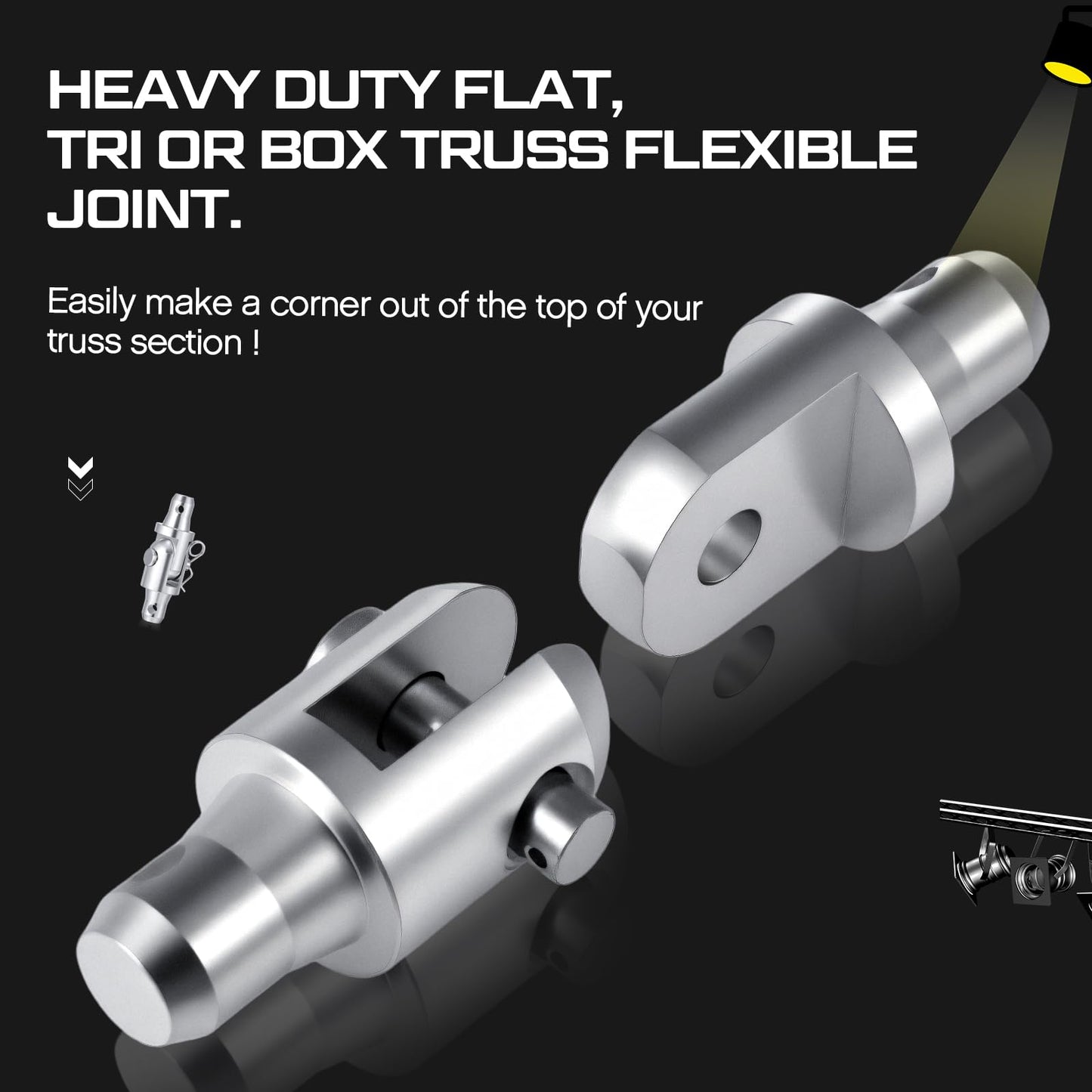 Yaocom 2 Pack Aluminum Flexible Hinge Joint Suit Flat With Clips Pin Tri Box Truss 290Mm Trussing Lighting Dj Stage Lighting Acc