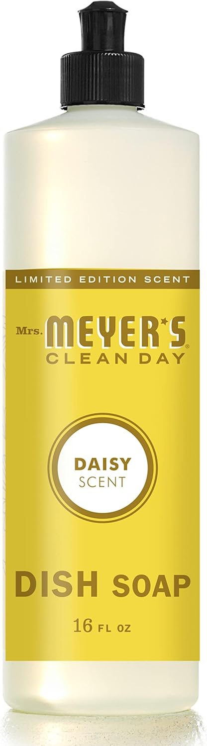 MRS. MEYER'S CLEAN DAY Liquid Dish Soap Daisy, 16 Fl Oz (Pack of 3)
