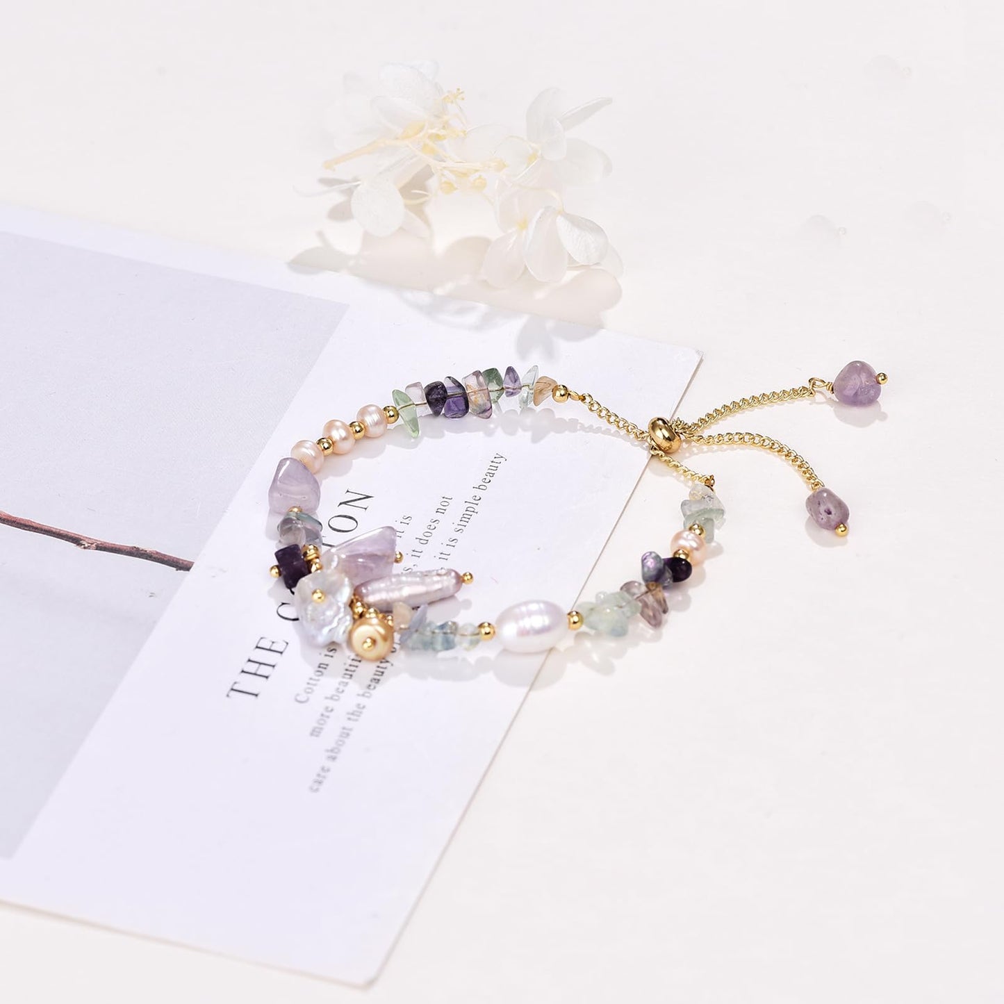 LWQQWL Baroque Pearl Bracelet for Women Natural Pearl Bracelet Healing Stone Bracelets Pearl Jewelry Gift