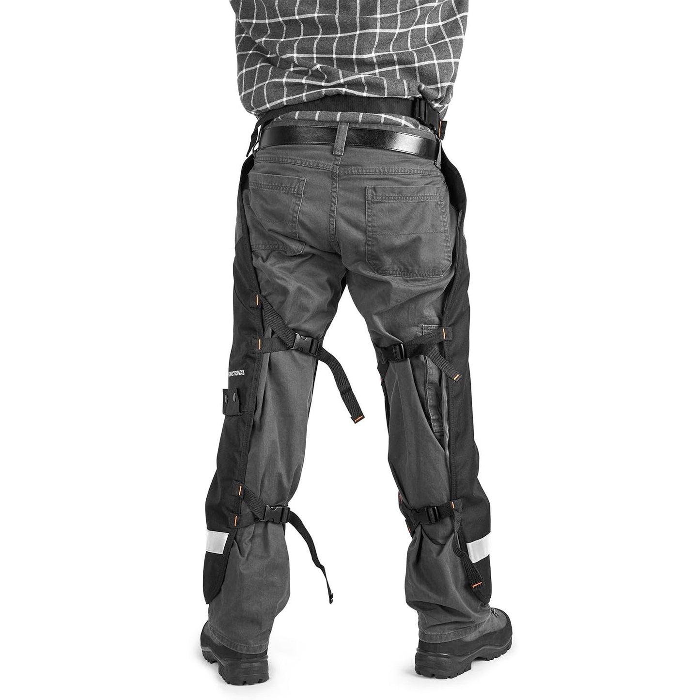 Husqvarna 587160702 Functional Apron Chainsaw Chaps 38-Inch, Chainsaw Safety Equipment with 5 Layers, Adjustable Belt and Gear Pocket, Black, Gifts for Men