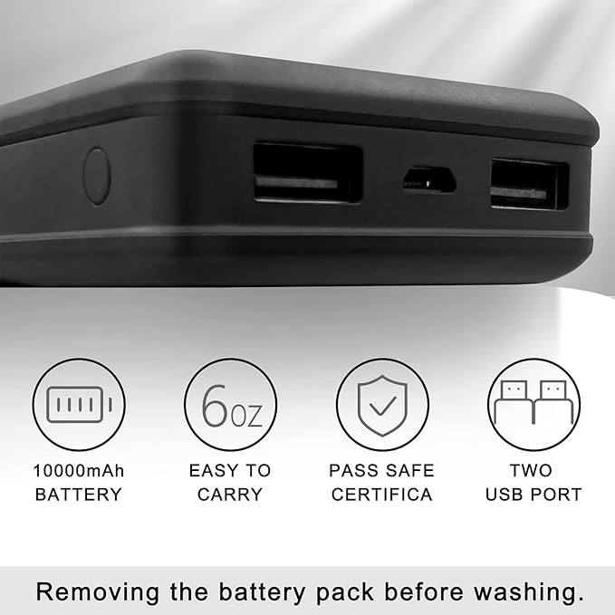 Loowoko Heated Vest for Men with Battery Pack Included, Rechargeable Electric Heating Jacket Coat, Lightweight Warming Vests
