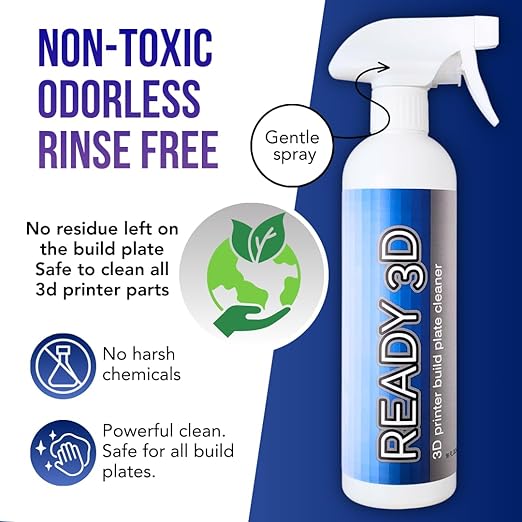 Printer High Quality Build Plate Cleaner & 4 Pack READY3D Glue Sticks, Non-Toxic, No Odor, Easy Clean, Includes 12"x12" Non-Abrasive Microfiber Cleaning Towel