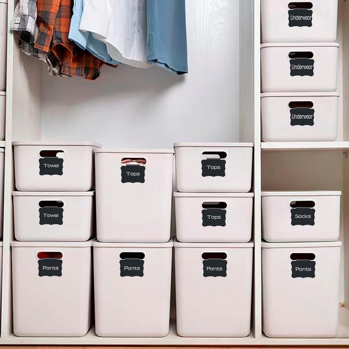 Clip-On Chalkboard Labels - Organize with Ease! Perfect for Baskets, Bins, and Containers - Clips Bin Labels & Chalk Tags
