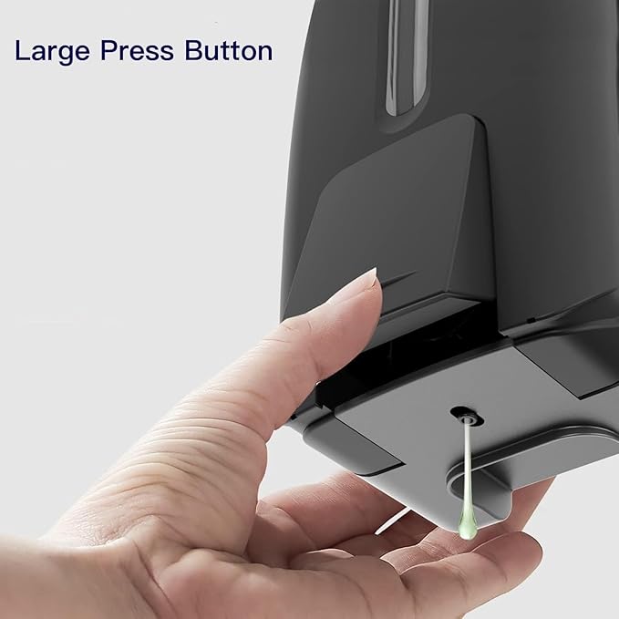 800ml Manual Soap Dispenser Wall Mount with Lock for Bathroom Kitchen Liquid Sanitizer ABS Balck 9088