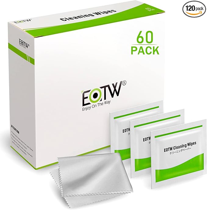 Screen Wipes Individually Wrapped, EOTW Pre-moistened Computer Phone Lens Cleaning Wipes for iPhone iPad Tablet PC Computer LED Screen, Pack of 60