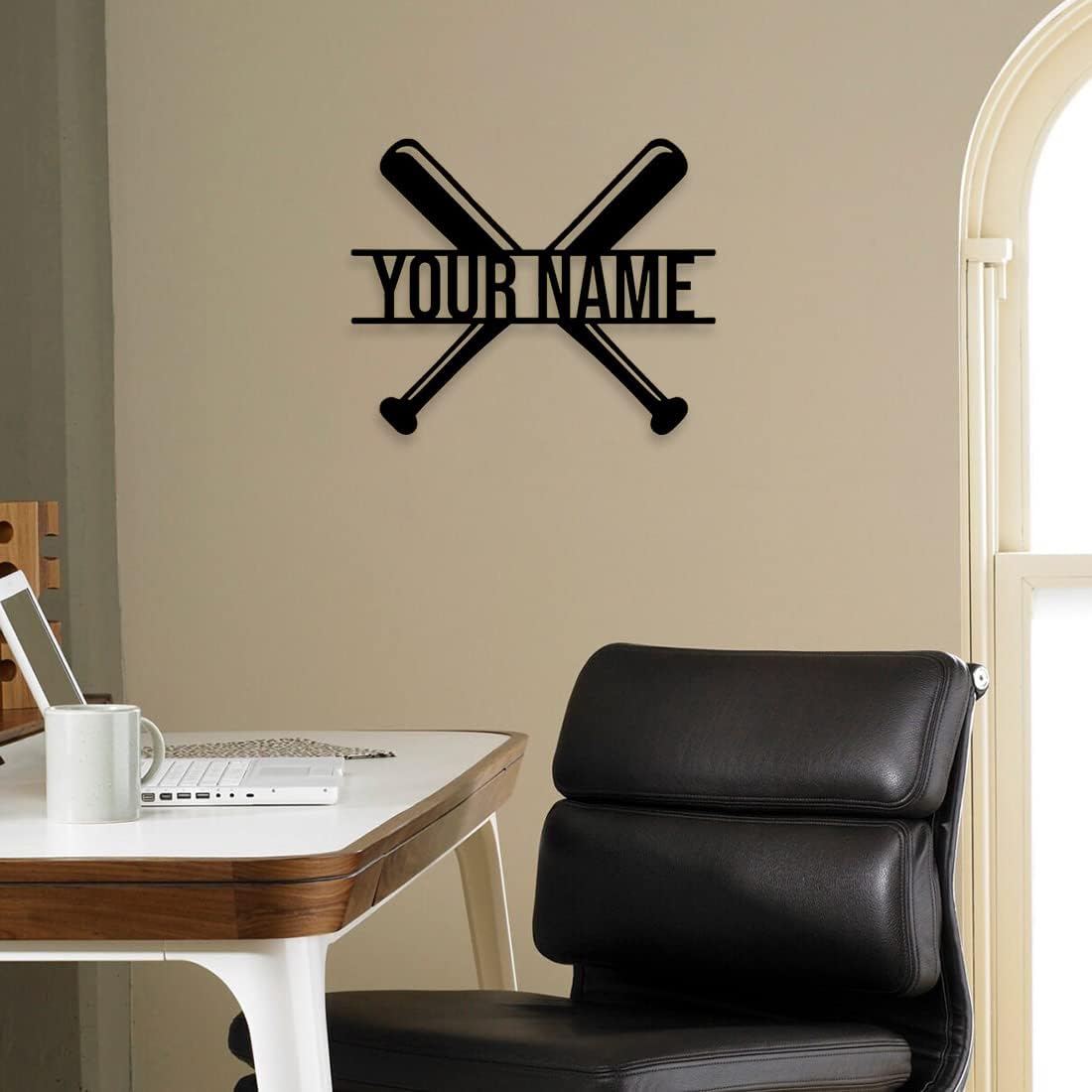 Personalized Name 7 Colors Baseball lamp Custom Baseball Wall Art Night Light LED Name Sign Gift for Men Baseball Lover