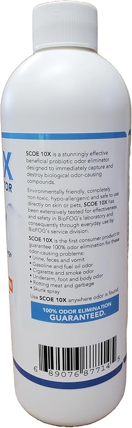SCOE 10X Odor Eliminator Concentrate- Makes 1 Gallon - Pet Urine Odor Eliminator