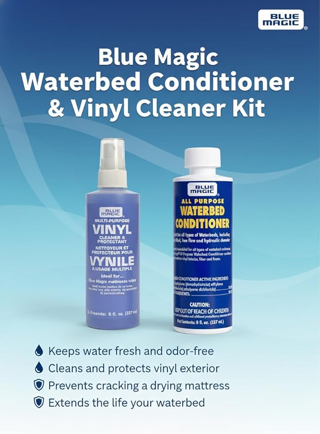 Blue Magic Waterbed Maintenance Kit – Includes All-Purpose Waterbed Treatment and Multi-Purpose Vinyl Cleaner