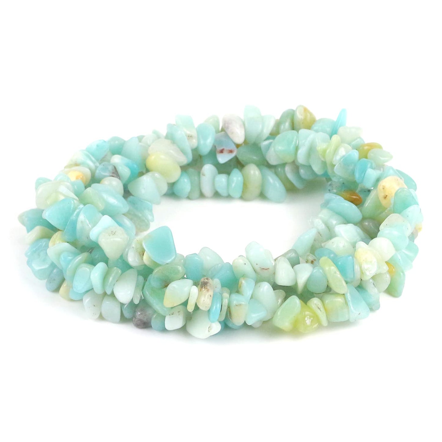 31 inches Chip Stone Loose Gemstones Beads Drilled Strand for Jewelry Making (Amazonite)