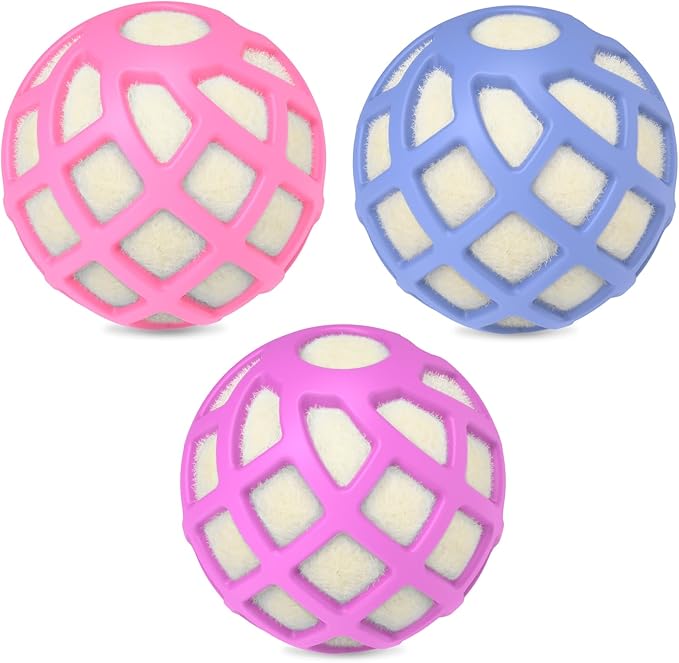 Dryer Balls – Patented Silicone Guard, Natural Wool Core, Super Anti-Tangle & Saves Drying Time, Reduces Static & Noise, Natural Fabric Softener, XL 3" Pack of 6