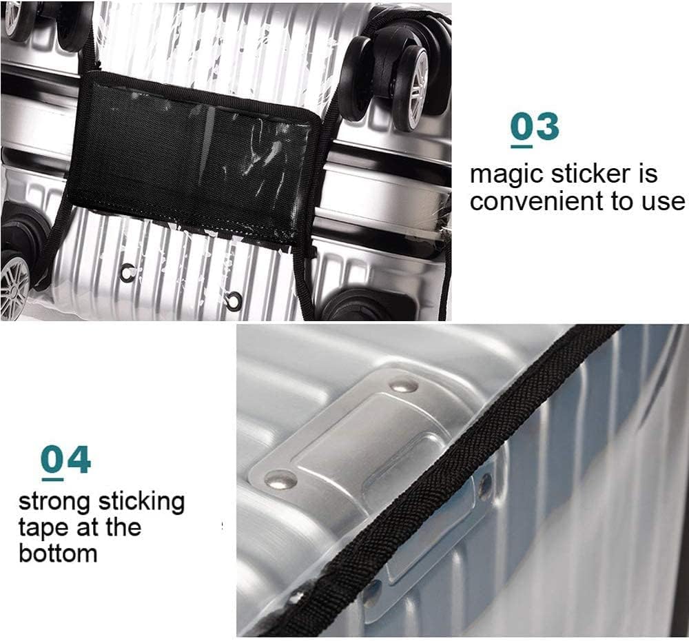 28 Inch PVC Luggage Protector Cover for TSA Approved Clear Suitcase Protector 28-29 Inch Transparent Luggage Protective Cover Case Suitable for 28"-29"