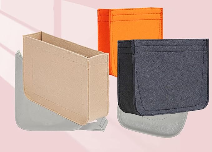 Lckaey Felt Organizer- for Evelyne Bag 29 Bags Insert- Handbag insert Purse-1003Orange-M
