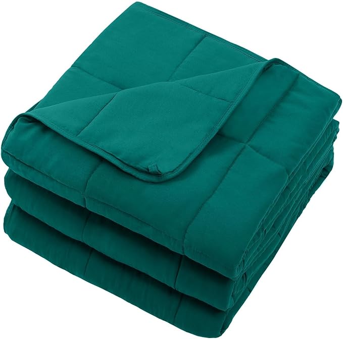 Green Weighted Blanket for Adults 20lbs, 88"x104", King Size Cooling Heavy Throw Blanket for 130-220lbs, Microfiber Soft Thick Big Blankets Weighted Comforter Gift for Sleeping