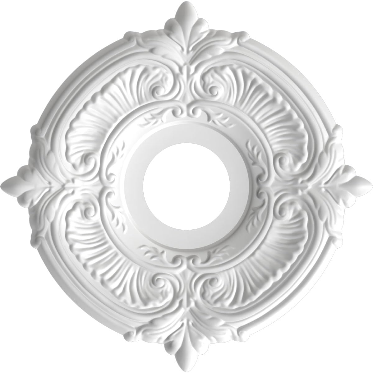 Ekena Millwork Cmp13Atdvg Attica Thermoformed Pvc Ceiling Medallion (Fits Canopies Up To 5), 13Od X 3 1/2Id X 3/4P, Universal Ag