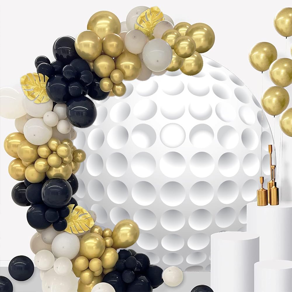 Leyiyi 4x4ft Golf Birthday Party Round Backdrop Cover Outdoor Sports Theme Photography Background Circle Backdrop Cover for Golf Sports Themed Birthday Party Decoration Golf Club Lovers Photo Prop