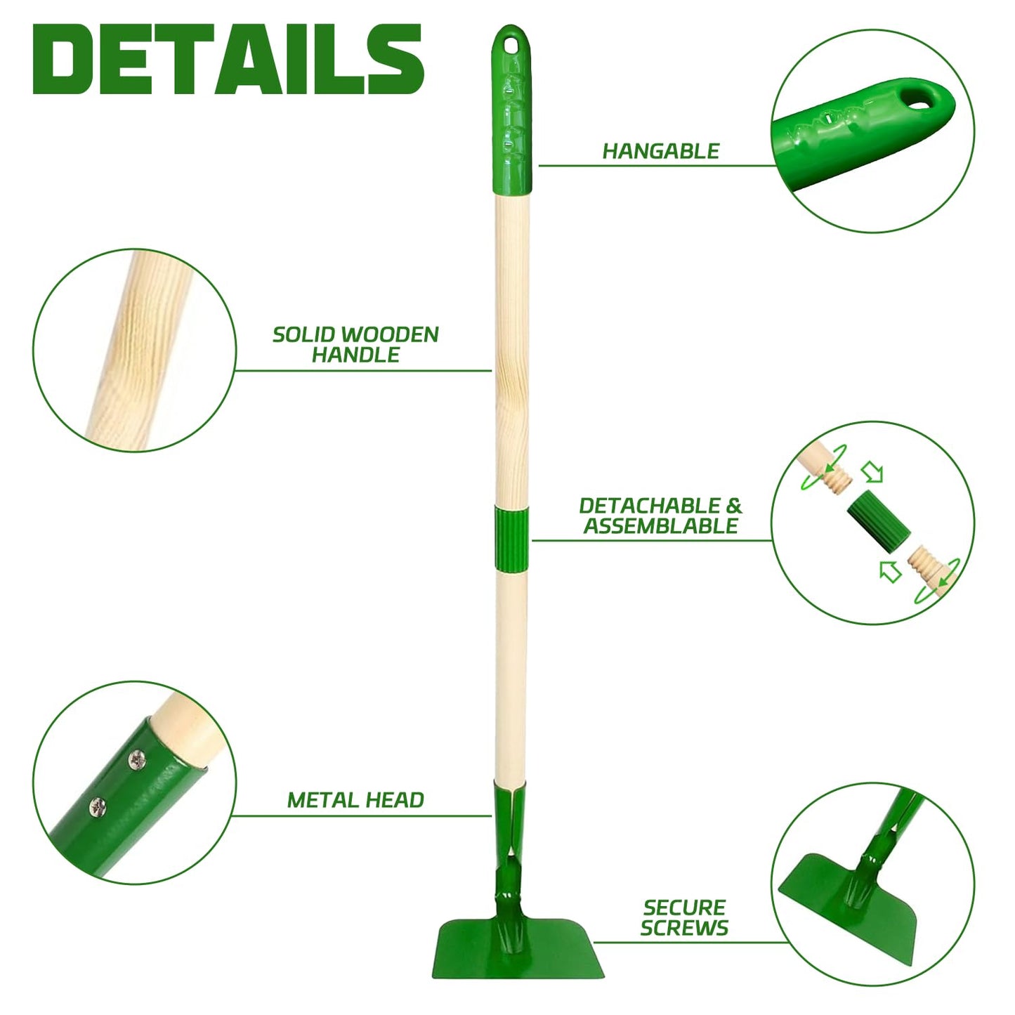 Aka Supaku Kids Gardening Tools Set,7Pcs Gardening Set for Kids with Shovel, Rake, Leaf Rake,Summer Outdoor Backyard Farm Digging Weed Toys Beach, Sand, Garden Play Set Birthday Gift for Boys Girls