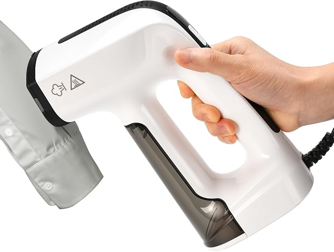 Vacuum Steamer for Clothes, Handheld Travel Steamer with 3200Pa Suction & Dual Mode, 30s Fast Heat-Up, Portable Instantly Dry Garment Steamer Iron (for 110-120V) - White