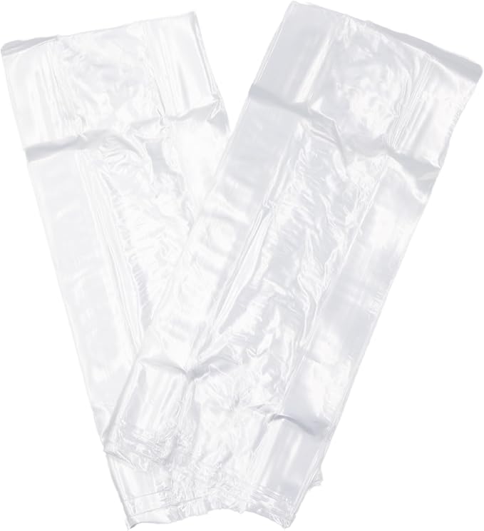 Clear LDPE Poly (No Venting Holes) - 6"x3"x15" - 1000 Bags - 0.80 mil - Clear