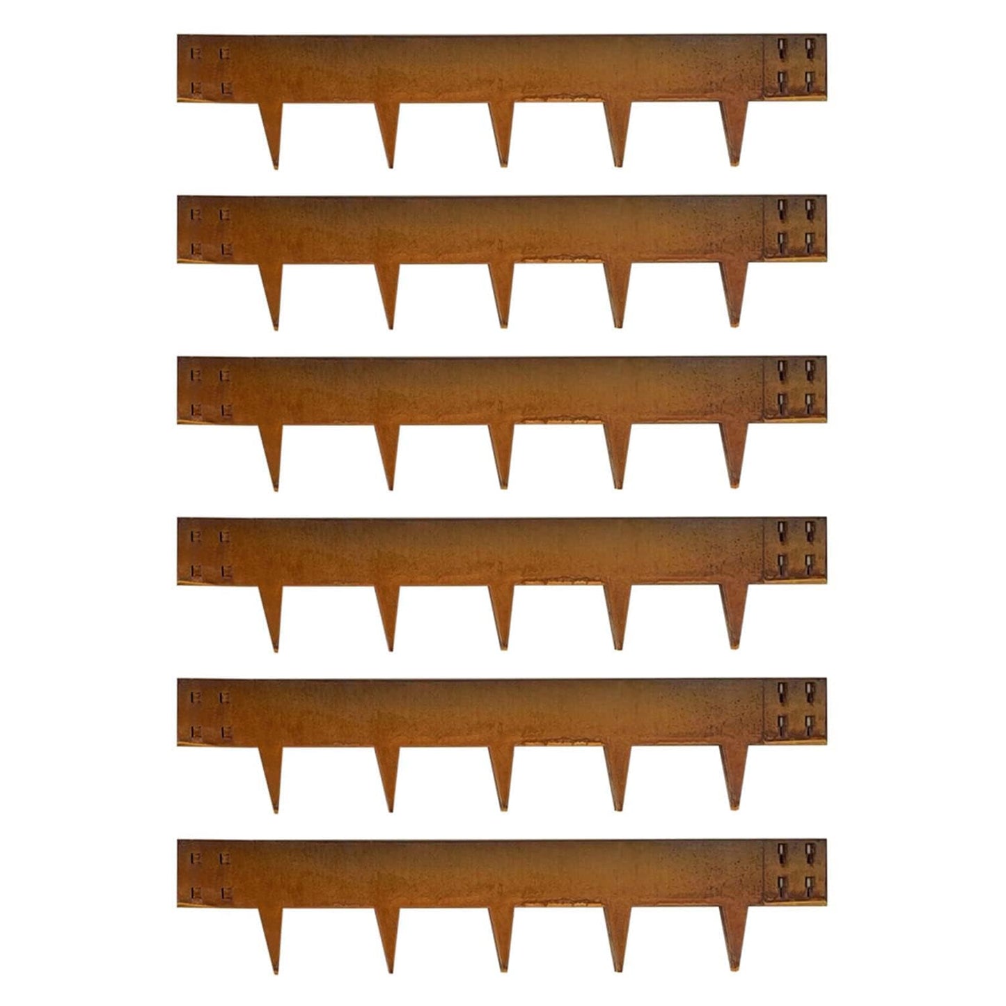 Corten Steel Edging Steel Landscape Edging Metal Garden Edging 8 Inch Metal Landscape Edging Landscaping Rusted 40 Inch Strips Patina 6 pcs Edge for Yard Lawn Outdoor by GZGNEEVL