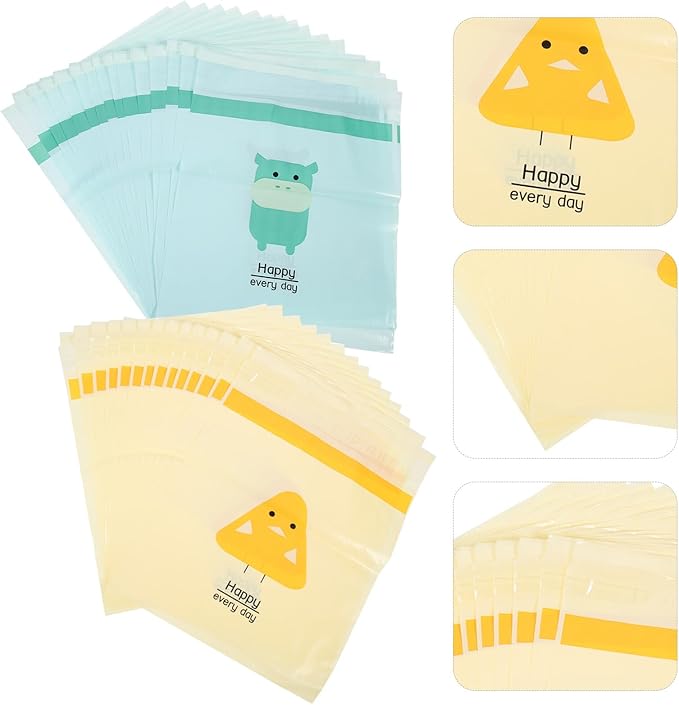 VILLCASE 30pcs Self-adhesive Disposable Trash Bags for Car Kitchen Office Leak-resistant Garbage Pouches with Strong Adhesive Convenient Auto and Home Waste Storage
