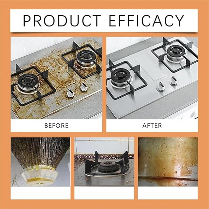 Multi-Purpose Powerful Cleaner for Kitchen, 260g Coconut Oil Natural Cleanser Heavy Kitchen Duty Degreaser All-Purpose Cookware Cleaner for Faucets, Tiles, Oven & Stove Top (1)
