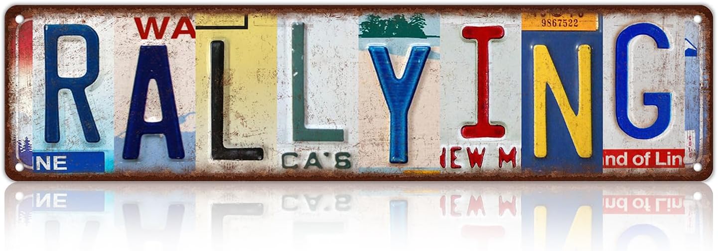 Vintage Sport Metal Tin Signs Rallying Street Signs Man cave Home Room Bar Wall Decor 16 x 4 Inches