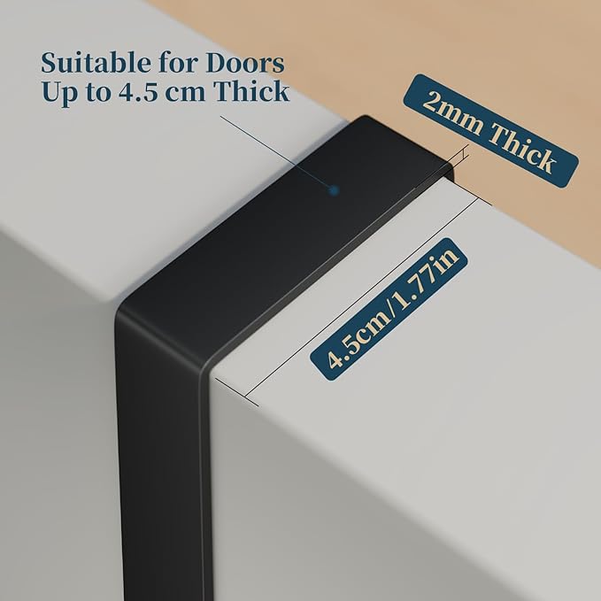 Consumest Over The Door Organizer - 4 Tier Door Hanger Hooks for Hanging Clothing, 24 Inches Long Coat Hanger for Bedroom, Bathroom, Laundry or Dorm Room, Black