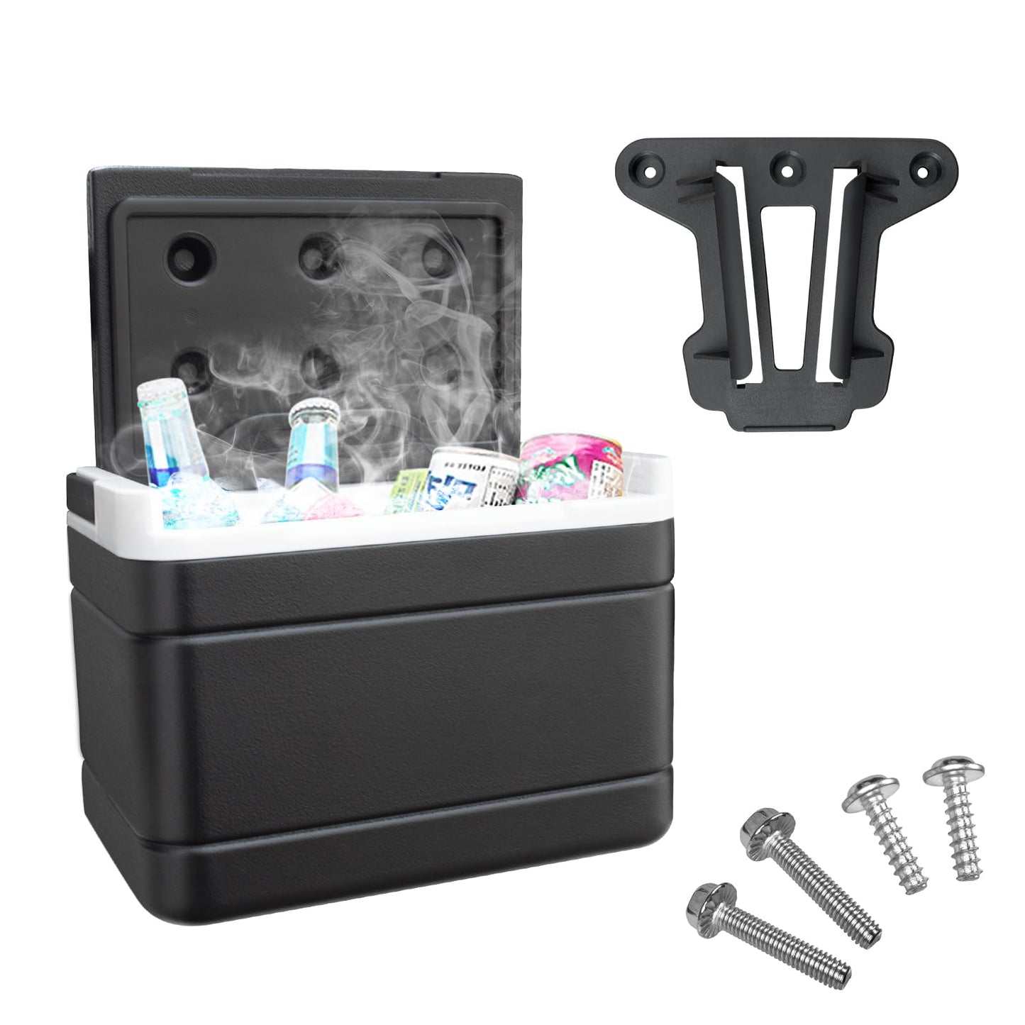 Shu-Ran Golf Cart Cooler, Insulated Golf Cart Cooler with Mounting Bracket for Club Car Precedent Tempo and Onward OEM 102588101 103886801, Lightweight & Portable, Easy Installation